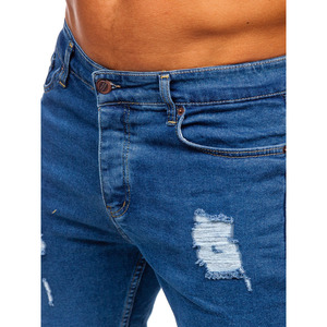 Venta caliente Custom Summer Streetwear Vintage Short Loose Fit Jeans Shorts Moda Hombres Jorts Baggy Denim Jean Shorts Para Hombres - Product Image 5