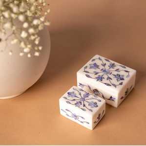 High Quality Blue Italian <b>Mother</b> <b>of</b> <b>Pearl</b> Inlay Box for Give Away and Wedding Gift - Product Image 1
