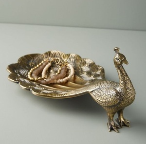 Elegante diseño de pavo real, frutas secas cuenco para servir, alta calidad y la mejor fabricación en toda la venta, precio más vendido, servicio de metal - Product Image 1