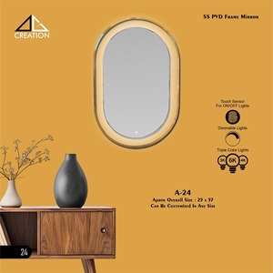 Khám phá sự pha trộn hoàn hảo của hình thức và chức năng trong gương khung PVD Thiết kế búa 304 SS này lý tưởng cho sử dụng nhà ở - Product Image 5