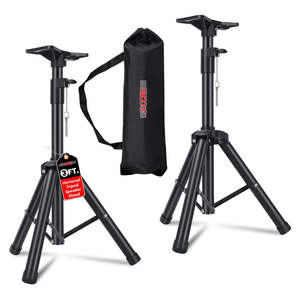 5 Core Speaker Stand <b>Tripod</b> Pair Heavy Duty Adjustable 36 Universal Mount for PA DJ Studio w Bag - Product Image 1
