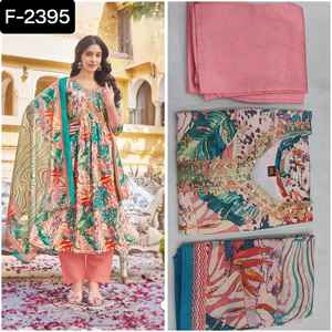 Las mujeres más hermosas usan un conjunto de Kurtis ready made con impresión digital Chanderi Dupatta de talla grande disponible en satén opaco Kurtis - Product Image 6