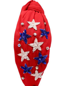 Diadema de Moda con Cuentas, Pedrería y Perlas para Mardi Gras, Hecha a Mano con Nudos, Accesorio de Tela Navideña para Fiestas de Halloween - Product Image 6