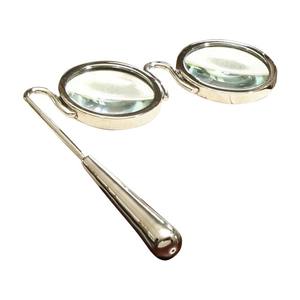 Global Views Lorgnette <b>Magnifying</b> <b>Glass</b> Nickel Decorative Home Office Accent Spectator Opera <b>Glasses</b> - Product Image 4