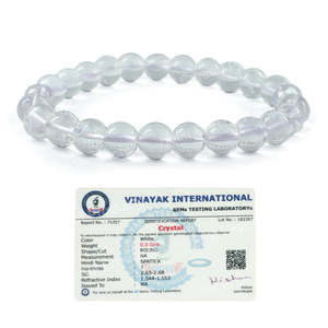 สร้อยข้อมือลูกปัดทรงกลมขนาด 8 มม. จากหินควอตซ์ใสธรรมชาติ สำหรับเพิ่มความชัดเจน โฟกัส พลังบวก และการตระหนักรู้ทางจิตวิญญาณ - Product Image 2