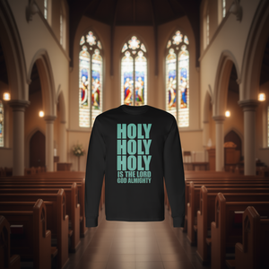 Camiseta Promocional de Manga Larga con Escritura Cristiana de Adoración Sagrada - Product Image 3