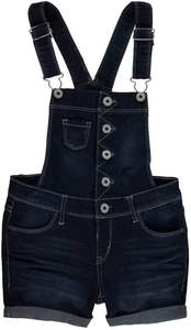Denim High Quality Short Dungaree for Women Light Wash Distressed Vintage Effortless Style Bib <b>Overall</b> Button Printed Trendy - Product Image 5