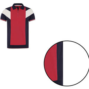 T-shirt polo régulier multicolore avec fermeture à boutons logo et col côtelé T-shirt en coton col polo col polo - Product Image 5