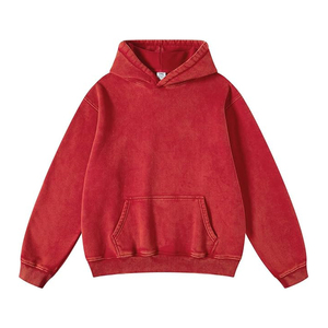 Sweat à capuche surdimensionné pour femme Sweat-shirt en coton en peluche Vintage Heavyweight Wash avec impression numérique Streetwear Sweat à capuche pour homme - Product Image 1