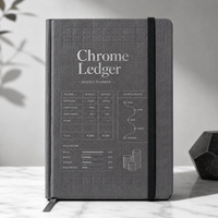 Carnet de budget personnalisé LABON Chrome, planificateur de budget, carnet de comptes, planificateur financier avec système d'attribution des versements et de suivi des économies