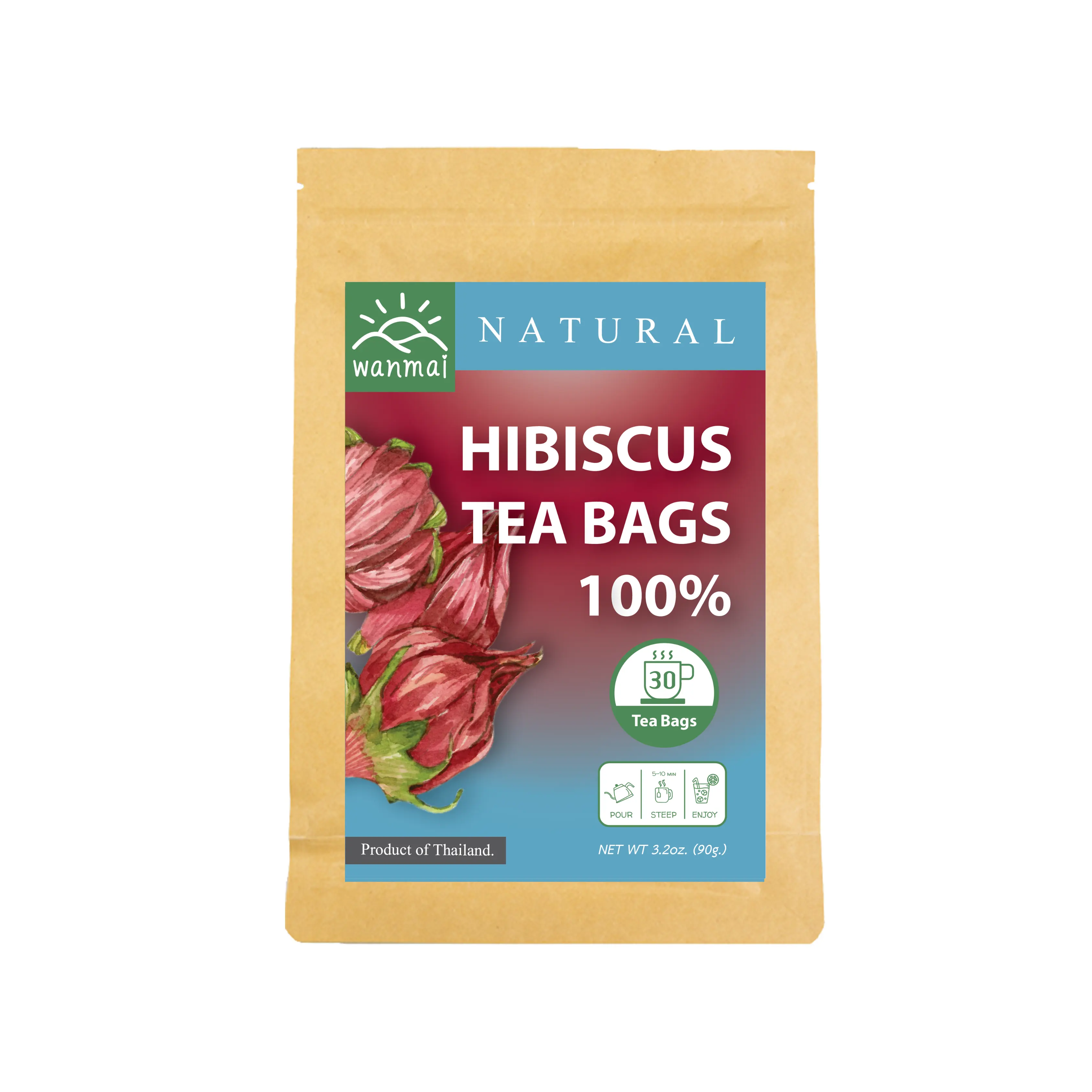 WANMAI29 Hibiscus Tea Natural And Healthy Instant Honey Ginger Tea Custom Flavor Powder Tea Customized Packaging Style