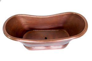 Bañera de cobre de doble zapatilla, diseño moderno de lujo adecuado para hotel, villa, edificio de apartamentos disponible, bañera de baño martillada - Product Image 2