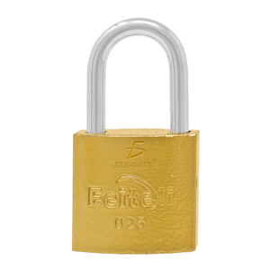 Lucchetto in Ferro con Gancio Lungo 25mm, Cilindro in Acciaio con Chiave e Materiale in Ottone - Product Image 2