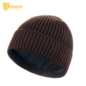 Unisex Thick Knitted Winter Beanie Jacquard Fabric <b>Skull</b> <b>Cap</b> for <b>Men</b> and Women Cuffed Beanies - Product Image 6