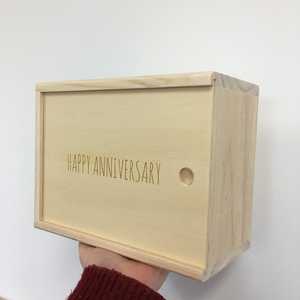 กล่องไม้เล็กสำหรับตกแต่งกล่องเก็บของไม้ขนแกะขนาด200x150x100มม. สลักด้วยเลเซอร์ตัวเลือกสำหรับเครื่องประดับขนาดเล็ก - Product Image 2