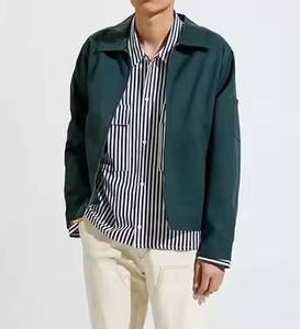 Chaqueta de Trabajo de Mezclilla Lavada Vintage, Estilo Bomber, con Cremallera Completa, Bordada y de Diseño Personalizado para Hombre - Product Image 3