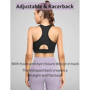 Soutiens-gorge de sport OEM de meilleure qualité pour femmes à soutien élevé (noir) Fabricant et grossiste pakistanais - Product Image 4
