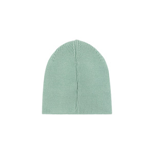 Boina verde menta unisex, prendas de punto a rayas con estampado suave, accesorio básico de invierno con detalle de logotipo, Colección Saxa - Product Image 2