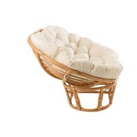 Handmade Rattan Papasan Double Chair Sofa Furniture High Quality Lounge Chair with Cushioned Seat for Indoor and Outdoor Use