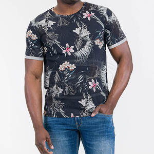 Camisetas de sublimación 3D impresas personalizadas para hombres, camisetas de punto transpirables de manga corta con cuello redondo, cuello teñido ajustado único - Product Image 3