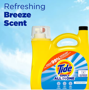 NUEVO Detergente Líquido para Ropa Simply, Aroma Brisa Refrescante, 168 oz, 128 Lavados, Limpieza Fácil, Envase Rectangular de Plástico Removible, Modelo 2023 - Product Image 2