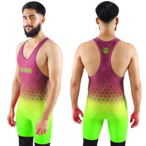 OEM Vente en gros 2025 Combinaison d'haltérophilie sublimée personnalisée de haute qualité et singulet de lutte Méthode de tissage tricoté grande taille - Product Image 1