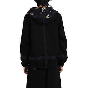 New Custom Street Wear Satin Inside Tech Fleece <b>Colour</b> <b>Block</b> Plus Size Men Hoodies - Product Image 2