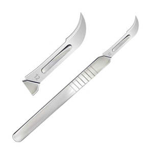 Poignée de lame chirurgicale de prix usine produit chirurgical en acier inoxydable personnalisé OEM conception lame Scalpel No 3 & 4 - Product Image 2