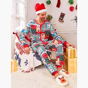 Pijamas de Bambú a Juego para Familias, Fabricantes de Ropa de Navidad OEM ODM, Conjuntos de Pijamas Suaves para Niños y Adultos, Ropa para el Hogar - Product Image 3