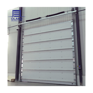 高品質工業用鋼製セクショナルオーバーヘッドドア、自動倉庫用耐久性ドア、サンドイッチパネル、垂直リフトドックドア - Product Image 3