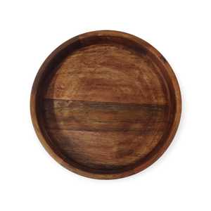 Custom Trendy round Shape Wooden Serving Tray 5 Small Snack Nut Chip Dip Bowl for <b>Christmas</b> Kitchen Dining Table <b>Top</b> Decor - Product Image 3