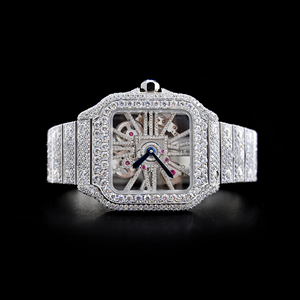 Montre analogique en acier inoxydable de haute qualité étanche Iced out Moissanite Diamond VVS Clarté Style de mode imbattable - Product Image 1