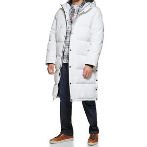 Chaqueta Larga Acolchada Ligera para Exteriores, Hecha a Medida, con Cuello Alto, Cierre de Cremallera, Impermeable y con Capucha para Hombre - Product Image 1