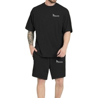 Conjunto de Verano para Hombre RELEVO INDUSTRIES, Manga Corta, Transpirable, 100% Algodón, Estilo Urbano, Camisetas Casuales con Cuello Redondo
