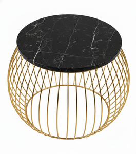 Modern Nesting <b>Coffee</b> <b>Table</b> Set 3 Durable Lightweight Luxury White Marble Top Side <b>Tables</b> <b>Black</b> Metal Frame End <b>Tables</b> Office - Product Image 1