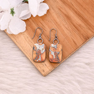 Malinga Jasper พลอยทองเหลืองห้อยต่างหูทำด้วยมือสีดำ ruthenium statement ของขวัญแต่งงานที่สมบูรณ์แบบสำหรับเธอ - Product Image 5