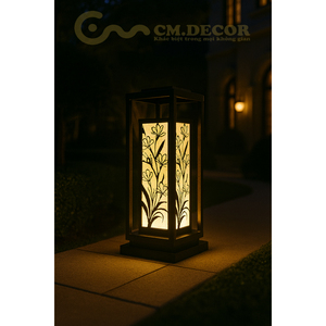 DNT.001.08 Lampe de jardin LED Premium 220V, corps en aluminium, blanc chaud, étanche IP65, alimentation électrique et solaire pour aménagement paysager - Product Image 4