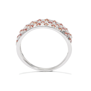 Anillo de Plata de Ley Chapado en Oro de 18K con Zafiro Naranja de 0.57 Ct, Joyería de Moda con Piedra Preciosa Natural - Product Image 3