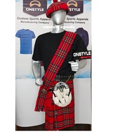 Ensemble de kilt en laine acrylique style tartan Royal Stewart pour homme, 5 yards, style Highland (7 pièces), personnalisable, durable, léger, pour mariage
