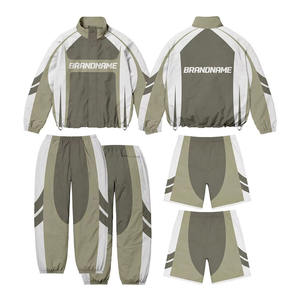 Conjunto de chándal cortavientos de dos piezas personalizado OEM para hombre, chaqueta de nailon con cremallera y pantalones de chándal hechos por Hanger Impex - Product Image 4