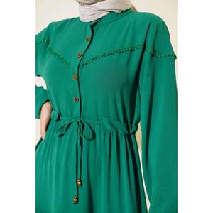 Robe à demi-boutons sur le devant Vert - Product Image 3