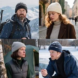 Gorro de punto hecho a mano, calidad superior, ajuste elástico acogedor, moda minimalista moderna para la comodidad del invierno al aire libre - Product Image 5