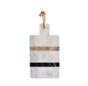 Tabla de cortar de mármol con correa de cuero, tabla de cortar de verduras para el hogar, tabla de cortar de diseño de lujo al mejor precio - Product Image 3