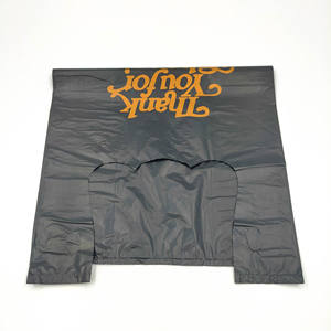 Sac à provisions en plastique de T-shirt résistant et résistant imprimé de logo personnalisé pour les supermarchés - Product Image 2