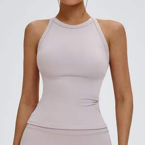 เสื้อกล้ามทรงเข้ารูป คอวี ผ้าริบ ถักทออย่างดี สีพื้น สำหรับผู้หญิง ขายส่งตามสั่ง - Product Image 4