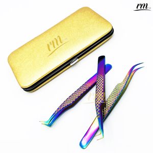 Pince à épiler professionnelle RMI de qualité supérieure en acier inoxydable avec logo personnalisé et poignée diamantée pour extensions de cils, taille personnalisable - Product Image 4