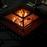 Brasero en métal de 32 pouces, extra large, robuste, sans fumée, pour brûler du bois, table ronde pour extérieur, jardin, cour, terrasse, brasero en fer