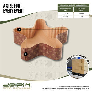 Moldes Personalizables para Pasteles en Forma de Estrella, Celulosa Pura Antiadherente, Apto para Microondas y Horno, Hecho en Italia - Product Image 4