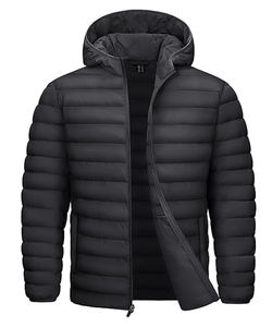 Blouson matelassé vintage pour homme, fermeture éclair à capuche, taille XS, broderie, service OEM - Product Image 1