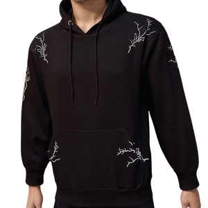 Sudadera con capucha bordada negra para hombres y mujeres, sudadera de algodón polar de nuevo diseñador, ropa de calle elegante, Top informal cálido con capucha, venta al por mayor - Product Image 2